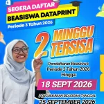 Beasiswa DataPrint Periode 3 Tahun 2026 (Batas Akhir 18 September 2026)